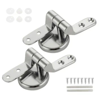 Zinc Alloy Toilet Seat Hinge Flush Toilet Cover Mounting Connector Toilet Lid Hinge Mounting Fittings Replacement Parts