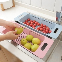 創意可伸縮水槽瀝水架塑料放碗筷架子家用廚房碗碟架蔬菜瀝水