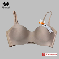 vbเสื้อชั้นใน Wacoal Basic Bra สีเบจ (Biege) รุ่น WB9M32 บราไร้โครง ยกทรงไม่มีโครง เสริมฟองบาง ไร้ตะ