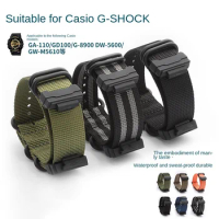 High Quality Nylon Canvas Watch Band Straps Men's Military Style Rugged Wristban for Casio G-SHOCK Connector 16mm with tools