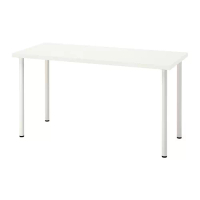 LAGKAPTEN/ADILS 書桌/工作桌, 白色, 140 x 60 公分