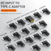 Newest DC to Type C PD Power Jack Connector Universal Laptop Charger to 65W USB C PD Adapter Converter for Lenovo Samsung Xiaomi