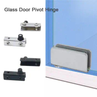 2Pcs No punching Glass Door Pivot Hinge Hook Accessories Mirror Support Cabinet Clamp Hinge Hardware Multifunction