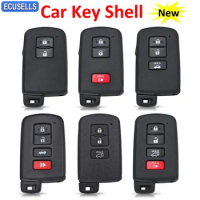 Ecusells 2/3/4 Button Remote Car Key Shell Case Housing Cover with Uncut Blade for Toyota Avalon Camry RAV4 2012 2013 2014 2015