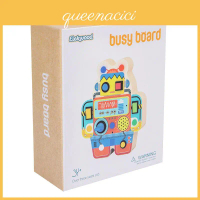 Montessori Wooden Robot Educational Toy With Led Power For Baby Brain Growth