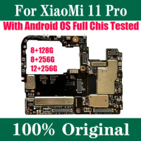 Good Work Unlocked Mainboard For XiaoMi 11 Pro 8+128G 8+256G 12+256G Motherboard With Chips Circuits Flex Cable Electronic
