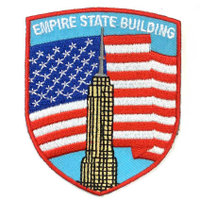 美國 紐約 帝國大廈 電繡刺繡布章 貼布 布標 燙貼 徽章 肩章 NYC 識別章 背包貼