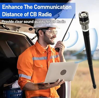 Baofeng Antena HT Walkie Talkie Radio Handheld Telescopic 27MHz Hitam BNC