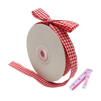 Checkered Ribbon 50 Yards of Fabric Ribbon Red Checkered Ribbon Suitable for Gift Wrapping Card Maki