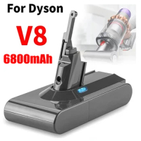 New 21.6V 6800mAh Rechargeable Lithium Battery for Dyson V8 Absolute SV10 Vacuum Cleaner Battery