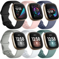 Sport Band For Fitbit Versa 3 Strap Smartwatch Wristband Accessories Watchbands Soft Silicone Bracelet For Fitbit Sense Versa3