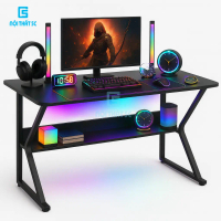 [NỘI THẤT 5C] Bàn gaming, bàn làm việc Nội Thất 5C chân chữ K gaming thiết kế tinh tế hiện đại sắt h