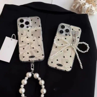 เคสโทรศัพท์, การออกแบบโบว์หัวใจและลายจุดมุก, เข้ากันได้กับ OPPO A5, A5X, A20, A5i, Reno, 14F, 14 Pro