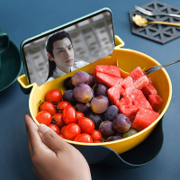 懶人嗑瓜子神器雙層吃瓜子盤客廳水果盤家用糖果盒創意零食干果盤