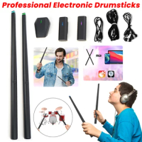 Professional Electronic Drumsticks Portable Air Drum Stick Virtual Drum Set Musical Instruments for Beginners Kids Adults