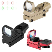 Holographic 4 Reticle Reflex Scope DE QD Sight Dovetail Riflescope Reflex Optics Sight For 20mm Weaver Picatinny Rail