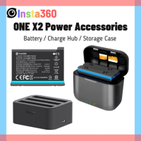 Insta360 ONE X2 Battery Fast Charge Hub Charger and AMAGISN Portable Charging Case Storage Box For ONE X2 Power Accessories