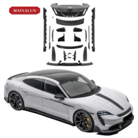 forHigh Quality! Auto Facelift to M Style Forged carbon Fiber Body Kit Front Lip Rear Diffuser For Porsche Taycan Bodykit