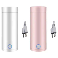 Portable Electric Kettle Hot Water Boiler Bottle US Adapter Small Tea Pot Travel Mini thermal for Coffee Boiling Water Beverage