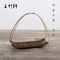 日本大師設計 純手工 果盤 點心盤 花籃 提籃 竹編 茶道 棕竹 藤