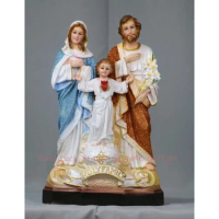 40CM tall # HOME Church TOP Religious Catholicism Christianism Holy Family Child Jesus the Virgin Mary Saint Joseph art statue