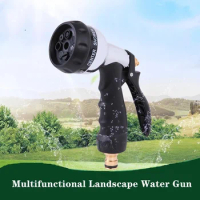 Metal Water Gun Flower Spraying Gun Multifunctional Landscape Water Gun High Pressure Water Gun 7 Functional