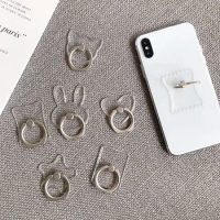 Universal Stent Mobile Phone Holder Stand Finger Ring Magnetic For Cute Cell Smart Phone Transparent holder for iphone 12 11pro