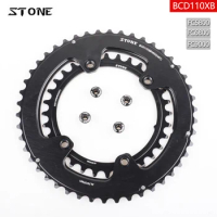 STONE Double Chainring BCD 110mm 4 Bolts 46T 32T 48T 33T 50T 34T 54T 40T for FC5800 FC6800 9000 Road Bike Chainwheel Chain Ring