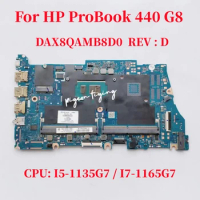 DAX8QAMB8D0 Mainboard For HP ProBook 440 G8 Laptop Motherboard CPU: I5-1135G7 I7-1165G7 DDR4 M21702-001 M21708-001 M21708-601