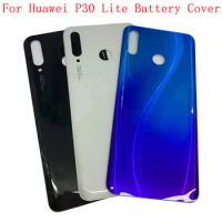 Housing Case Back Glass Battery Cover Rear Door Panel For Huawei P30 Lite Back Cover with Camera Lens Replacement