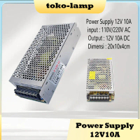 Power Supply Switching 12V 10A jaring trafo LED CCTV pompa DC 12V10A