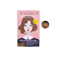 (1ซอง) So Young ครีมปิดผมขาว สีน้ำตาล บำรุงผมไม่แห้งเสีย ไม่มีแอมโมเนีย ปิดผมขาวสนิด สีติดทนนาน