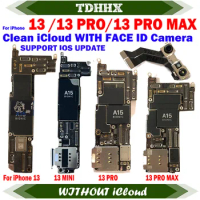 Free iCloud Motherboard For iPhone 13 Pro Max 128g/256g 512GB Mainboard With Face ID CleanediCloud M