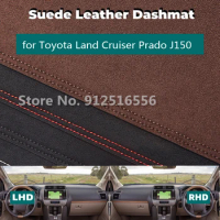 Car Suede Dashmat Dash Mat Dashboard Cover Non-Slip Sun Shade Accessories For Toyota Land Cruiser Prado 150 J150 GXL 2009-2022
