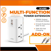 【NEW】Multifunctional Desktop Power Adapter Tower | Universal Extension Socket with USB & Type-C Port