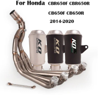 For Honda CB650F CB650R CBR650 CBR650F 2014-2020 Exhaust System Front Middle Link Pipe Escape 51mm Muffler Tube Stainless Steel
