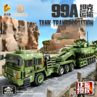 Panlos 688003 99A Tank Transportation Car Model Battlefield Mobility Series Small Particle Assembly Toys Building Block 2784PCS