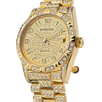 【ROSDENTON 勞斯丹頓】公司貨R1 完美榮耀 滿天星晶鑽機械錶-金色系-男錶-錶徑35mm(97626MGD-A6)