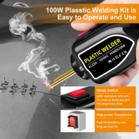 Plastic Welder Mini 100W Hot Stapler Plastic Welding Machine Heat Gun Pro Car Bumper Electronic Soldering Repair Tools Kit