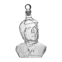 750ml Whiskey Decanter Trump Decanter Bottle Sc0tch Liquor Wine Whiskey Bottle With Airtight Stopper Funny Clear Glass Bottle