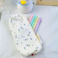20*5*5cm Floral Fresh Style Pencil Bag Small Flowers Pencil Cases Cute Simple Home Office Storage Bags Supplies Stationery