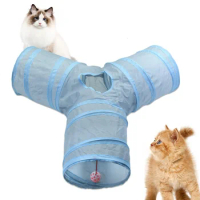 Grey Cat Channel Cat Tunnel Runway Cat Drill Through Rolling Ground Dragon Cat Channel Pet Cat Toy Supplies