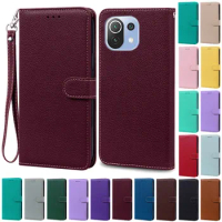 Mi 11 Lite Case For Xiaomi Mi 11 Lite 5G NE Leather Wallet Flip Case For Xiaomi Mi 11 Lite Case Mi11 11i Cover Coque Fundas