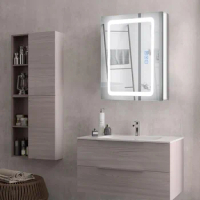 LED Bathroom Mirror Medicine Cabinet, Dimmer, Outlet and USB Charger, Wall Medicine Cabinet ,Aluminum Bathroom Storage Cabinet