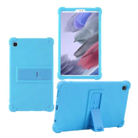 100PCS/Lot Silicon Protective Case For Samsung Galaxy Tab A7 Lite 8.7 T220 Tablet Soft Stand Cover Skin