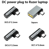 Dc Power Adapter Connector Jack for Razer Blade 15 17 Laptop 5.5*2.5 7.4*5.0mm Female to 3pin Adapter Plug Converter for 230W