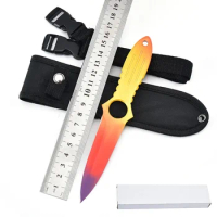 Steel Fixed Blade CSGO Game Military Tactical Knife Camping Hunting Fishing Knife Outdoor Leggings Self-Defense Straight Knife