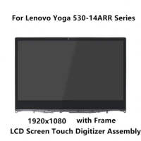 14'' IPS LCD Panel Display Screen Touch Glass Digitizer Assembly Replacement with Bezel For Lenovo Yoga 530-14ARR 530 14 Series