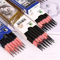 12 keping Pensil Hitam Bekalan Sekolah 3B 4B 5B 6B 12B 14B Kertas Seni Arang Keras HB 2H B 2B Pensil