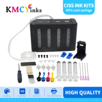 KMCYinks 4 Colors DIY CISS kits for HP DeskJet 1110 1111 1112 2130 2132 2134 Officejet 3830 3831 3832 3834 Printer INK cartridge